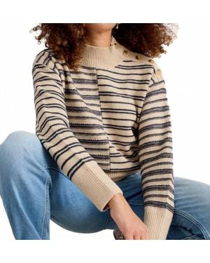 White Stuff Mix Stripe Sweater - Brown