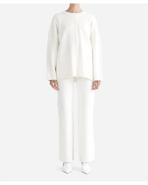 ENA PELLY Amira Boucle Knit Top - White
