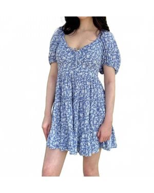 Southern Grace Girl Next Door Mini Dress - Blue