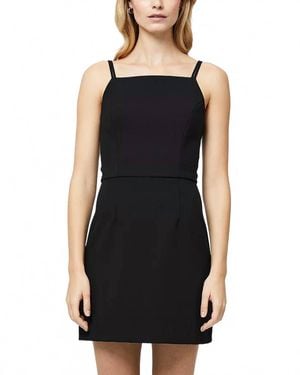 French Connection Whisper Straight Neck Dress - Black
