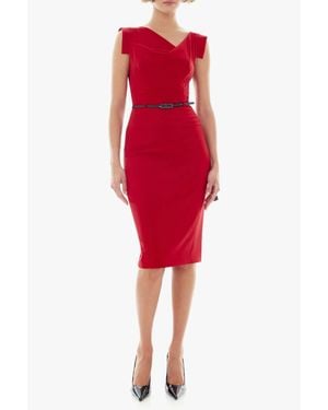 Black Halo Classic Jackie O Sheath Dress - Red