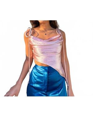 In The Beginning Asymmetrical Top - Blue