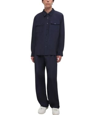 Jonathan Simkhai Niall Relaxed Fluid Shirt - Blue