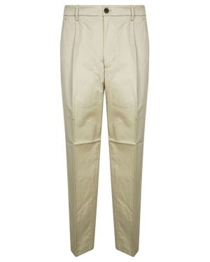 Department 5 Wide Leg Single Pleat Pants - Natural