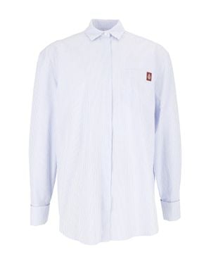 Dondup Light Pinstripe Long-Sleeved Shirt - White
