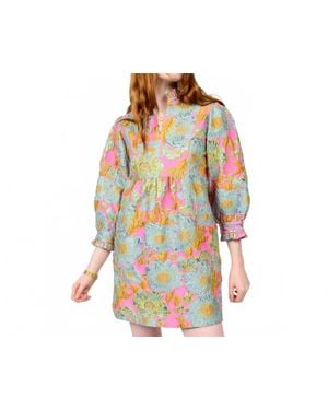 Uncle Frank The Mayfair Bloom Brocade Mini Dress - Pink