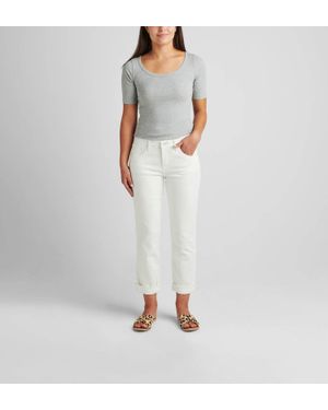 Jag Carter Girlfriend Mid Rise Jean - White