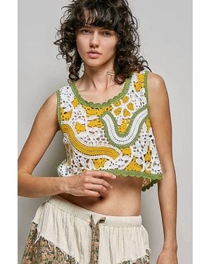 Pol Sleeveless Crop Top - Multicolor