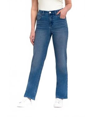 1822 Denim High Rise Straight Leg Denim Jeans - Blue