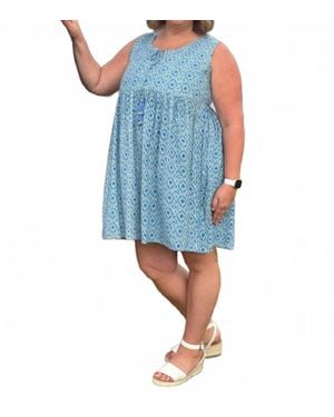 Treasures Of Bali Tracey Mini Dress - Blue