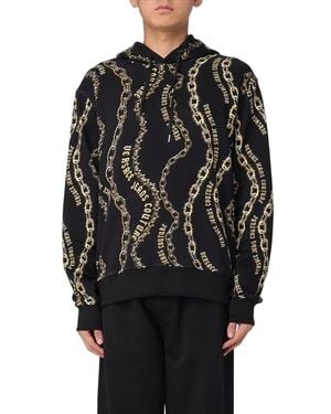 Versace Chain Motif Print Hoodie - Black
