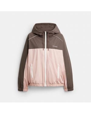 COACH Hooded Windbreaker - Gray