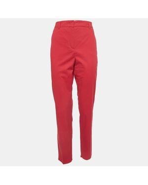 Max Mara Gabardine Regular Fit Pants - Red