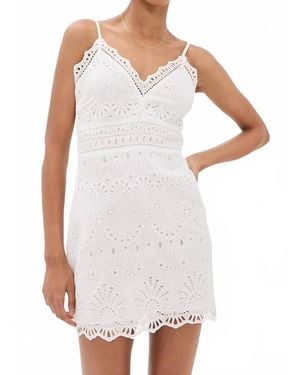 LoveShackFancy Peppy Mini Dress - White
