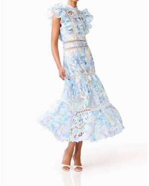 Elliatt Kalissa Ruffle Maxi Dress - Blue
