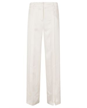 Semicouture Butter Wide-Leg Cadi Pants - White