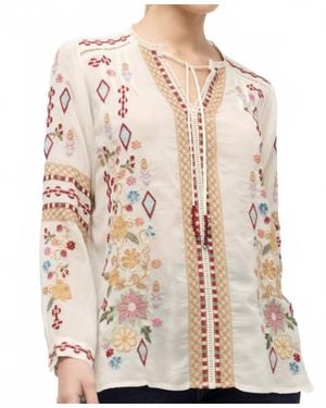 Johnny Was Paulina Long Sleeve Shirt - Natural
