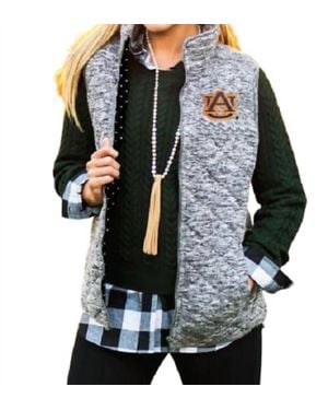 Gameday Couture Auburn College City Vest - Gray