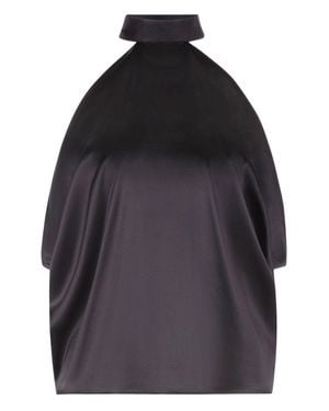 Nina Ricci Satin Halterneck Top With Open Back - Blue