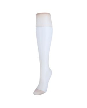 Hanes Silk Reflections Sheer Knee Highs Reinforced Toe (2 Pack) - White