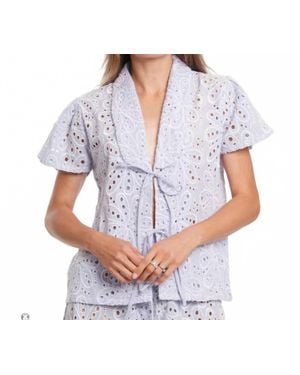Bindu Gala Short Sleeve Top - White