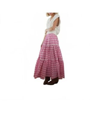 BROOKS AVENUE Spice Market Maxi Skirt - Red