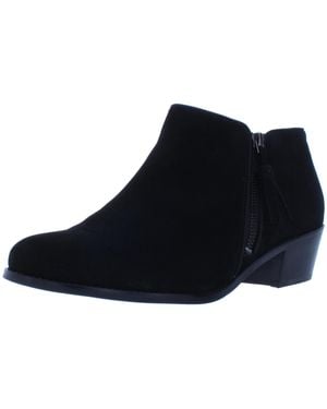 Vionic Serena Suede Ankle Booties - Black