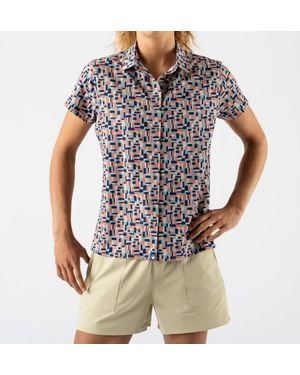 Rabbit High Country Print Short Sleeve Top - Multicolor