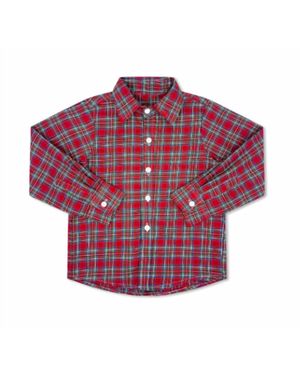 Lullaby Set Boy's Brees Button Down - Red
