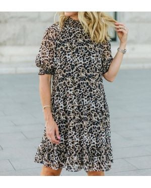 Kensie Belle Mock Neck Dress I - Gray
