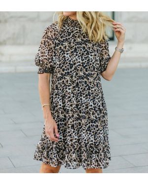 Kensie Belle Mock Neck Dress I - Gray