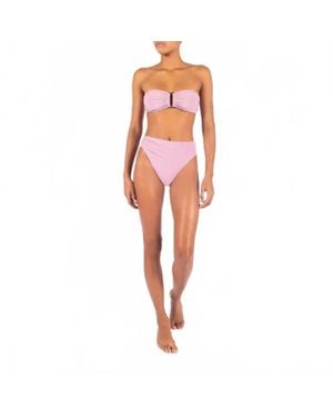 Anemos Strapless Tortoise Bikini Top - Red