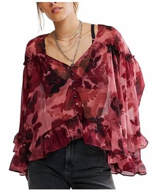 Free People Day Dreamer Blouse - Red