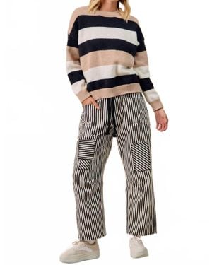 Bibi Striped Sweater - Gray