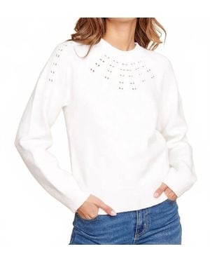 Sugarlips Pointelle Sweater - White
