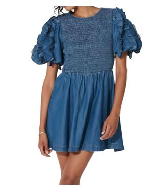 Cleobella Mya Mini Dress - Blue