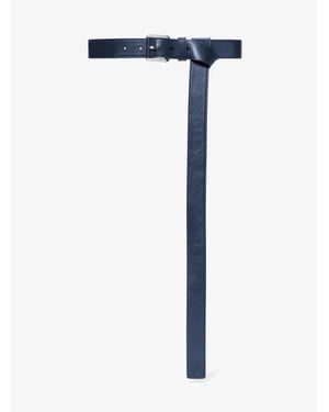 Michael Kors Jodi Leather Trouser Belt - Blue