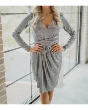 How Very Loved Disco Moods Dress - Gray