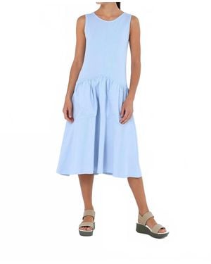 Simply Mila Pocket Bags Dress - Blue