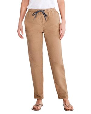 NIC+ZOE Cotton Poplin Relaxed Ankle Pant - Natural