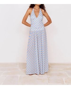 MINKPINK Sancia Halter Neck Midi Dress - Blue