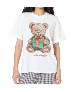 Girl Dangerous Bearing Gifts Crew Neck Tee - White