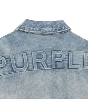 Purple Brand Padded Denim Jackets - Blue