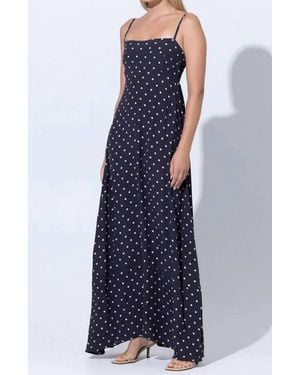 LUSANA Alison Maxi Dress - Blue
