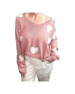 Jadyk All My Love Heart Sweater - Pink