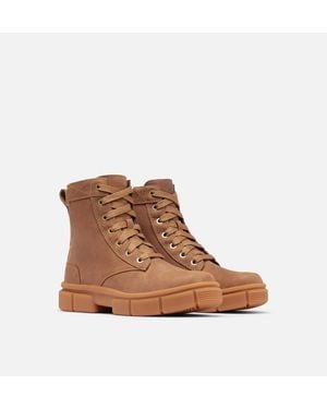 Sorel Explorer Strt Boots Tan Leather Waterproof Ankle Gal1285 - Brown