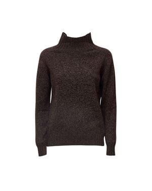 Zanone Mock-Neck Textured Knit Sweater - Black