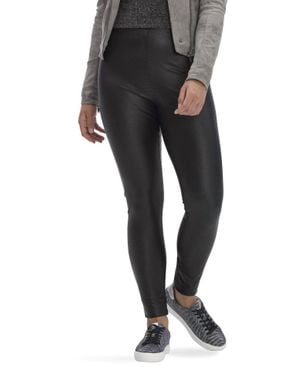 Hue Croco Leatherette High Rise Leggings - Black