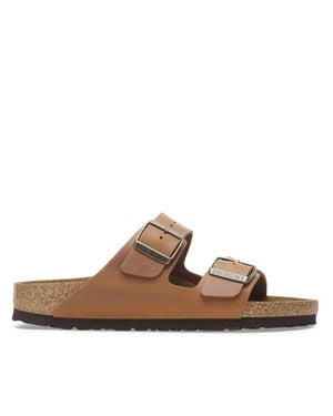 Birkenstock Arizona Leather Open Toe Sandals - Brown