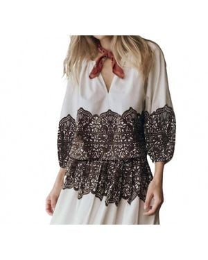 The Great Chariot V-Neck Top - Brown